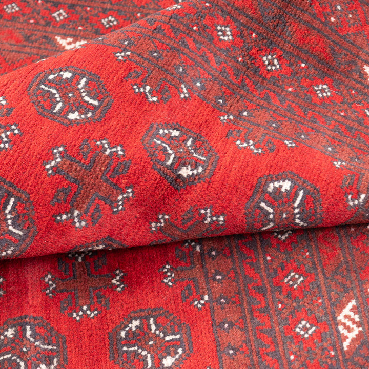 שטיח אפגני בוכרה 00 אדום 244*166 | Bokhara Rug