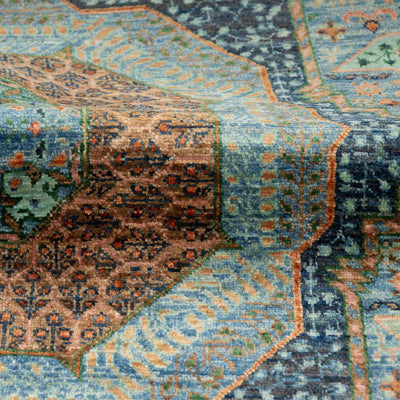 שטיח ממלוק 00 טורקיז 245*174 | Mamluk