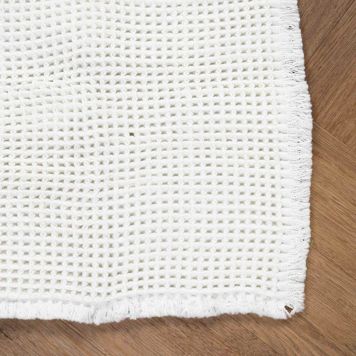 שטיח אמבט אוסקר משובץ 01 לבן | Oscar