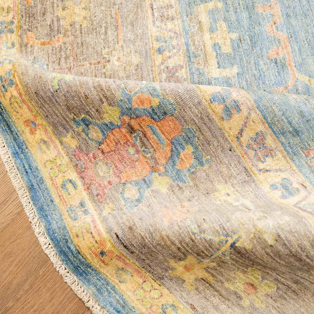 שטיח אושק 00 אפור תכלת 352*247 | Oushak