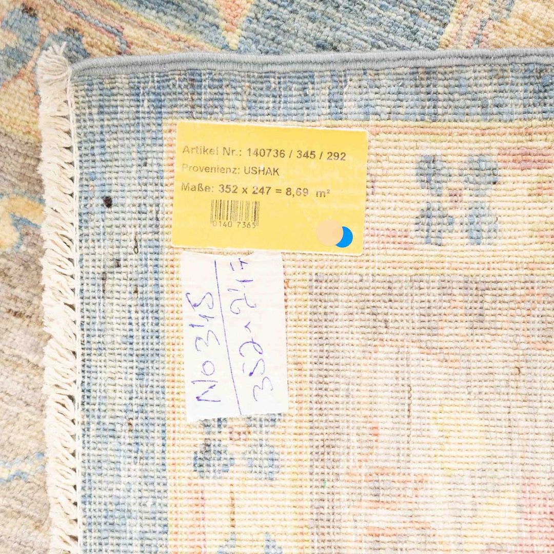 שטיח אושק 00 אפור תכלת 352*247 | Oushak