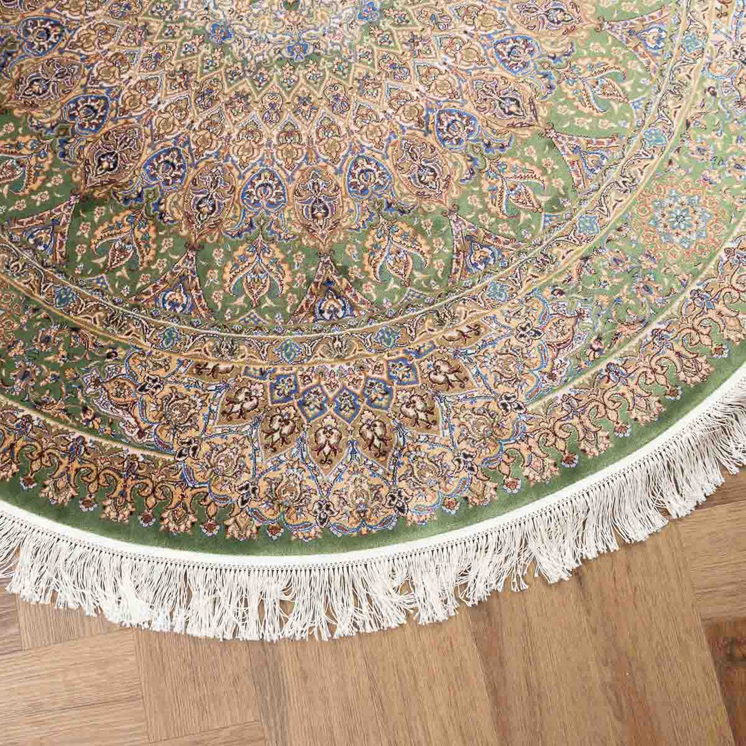 שטיח קום משי ירוק 12 ירוק | QOM