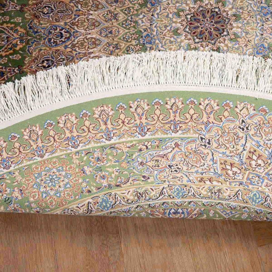 שטיח קום משי ירוק 12 ירוק | QOM