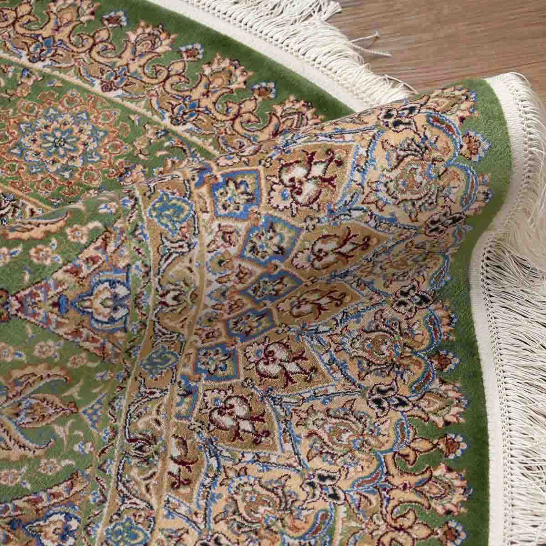 שטיח קום משי ירוק 12 ירוק | QOM