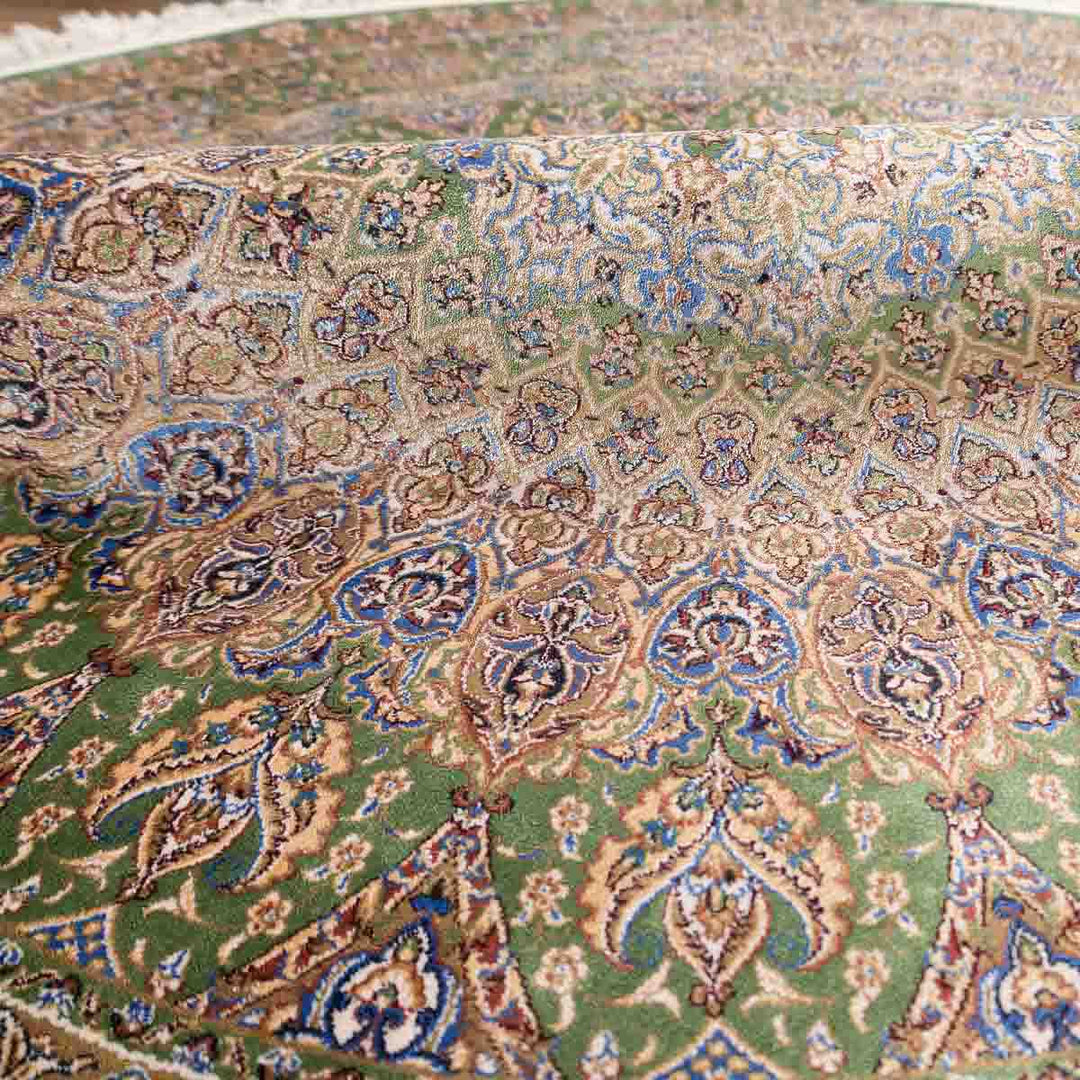 שטיח קום משי ירוק 12 ירוק | QOM