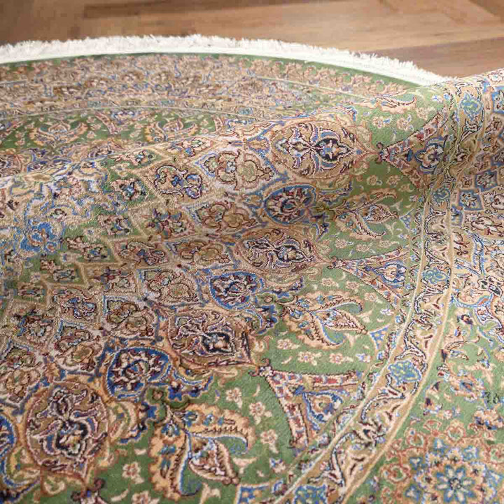 שטיח קום משי ירוק 12 ירוק | QOM