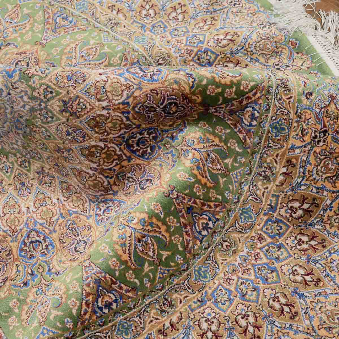 שטיח קום משי ירוק 12 ירוק | QOM