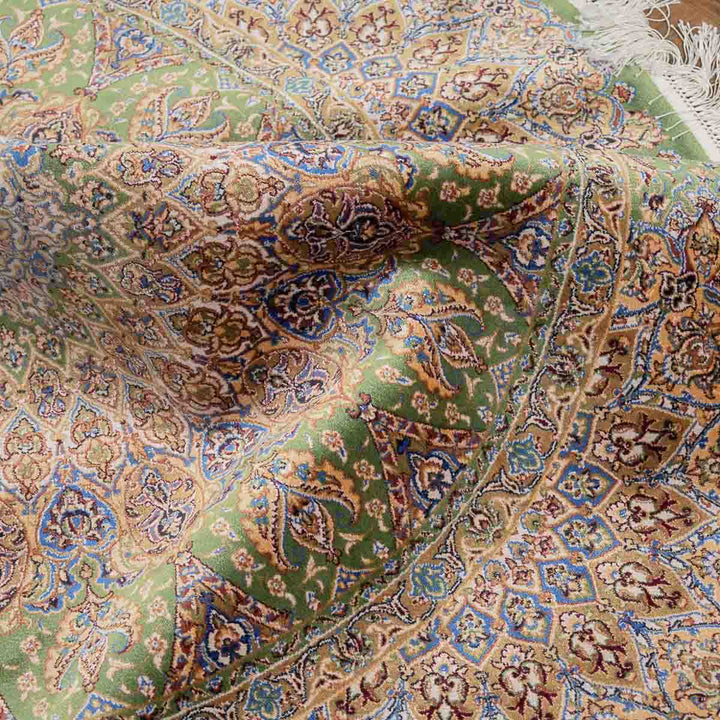 שטיח קום משי ירוק 12 ירוק | QOM