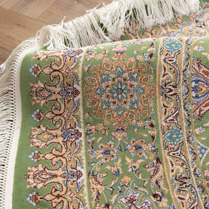 שטיח קום משי ירוק 12 ירוק | QOM