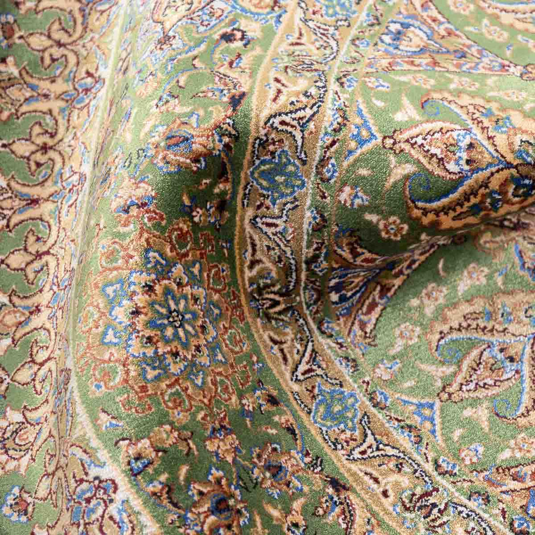 שטיח קום משי ירוק 12 ירוק | QOM