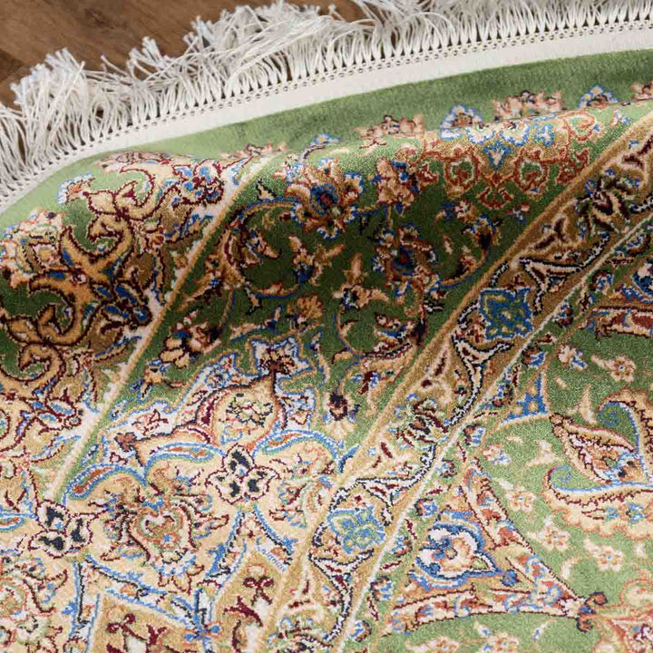 שטיח קום משי ירוק 12 ירוק | QOM