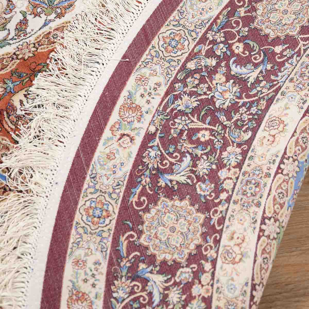 שטיח קום משי ירוק 14 צבעוני | QOM