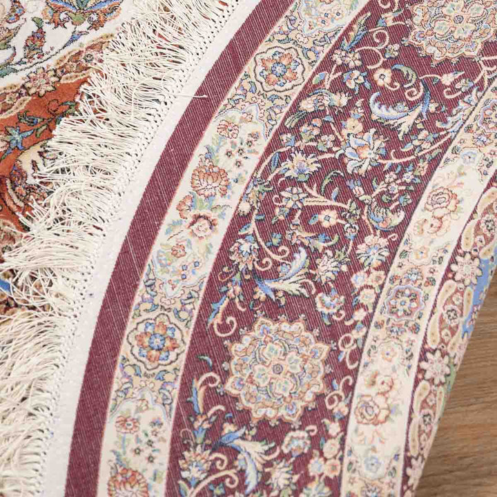 שטיח קום משי ירוק 14 צבעוני | QOM