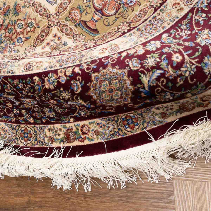 שטיח קום משי ירוק 14 צבעוני | QOM