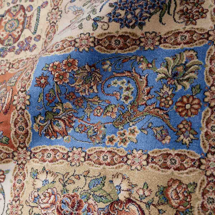 שטיח קום משי ירוק 14 צבעוני | QOM