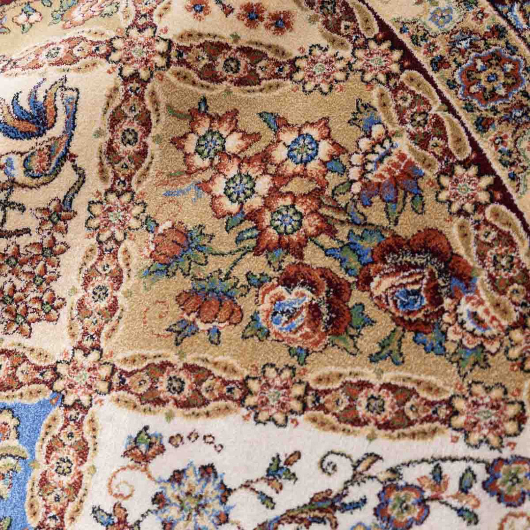 שטיח קום משי ירוק 14 צבעוני | QOM