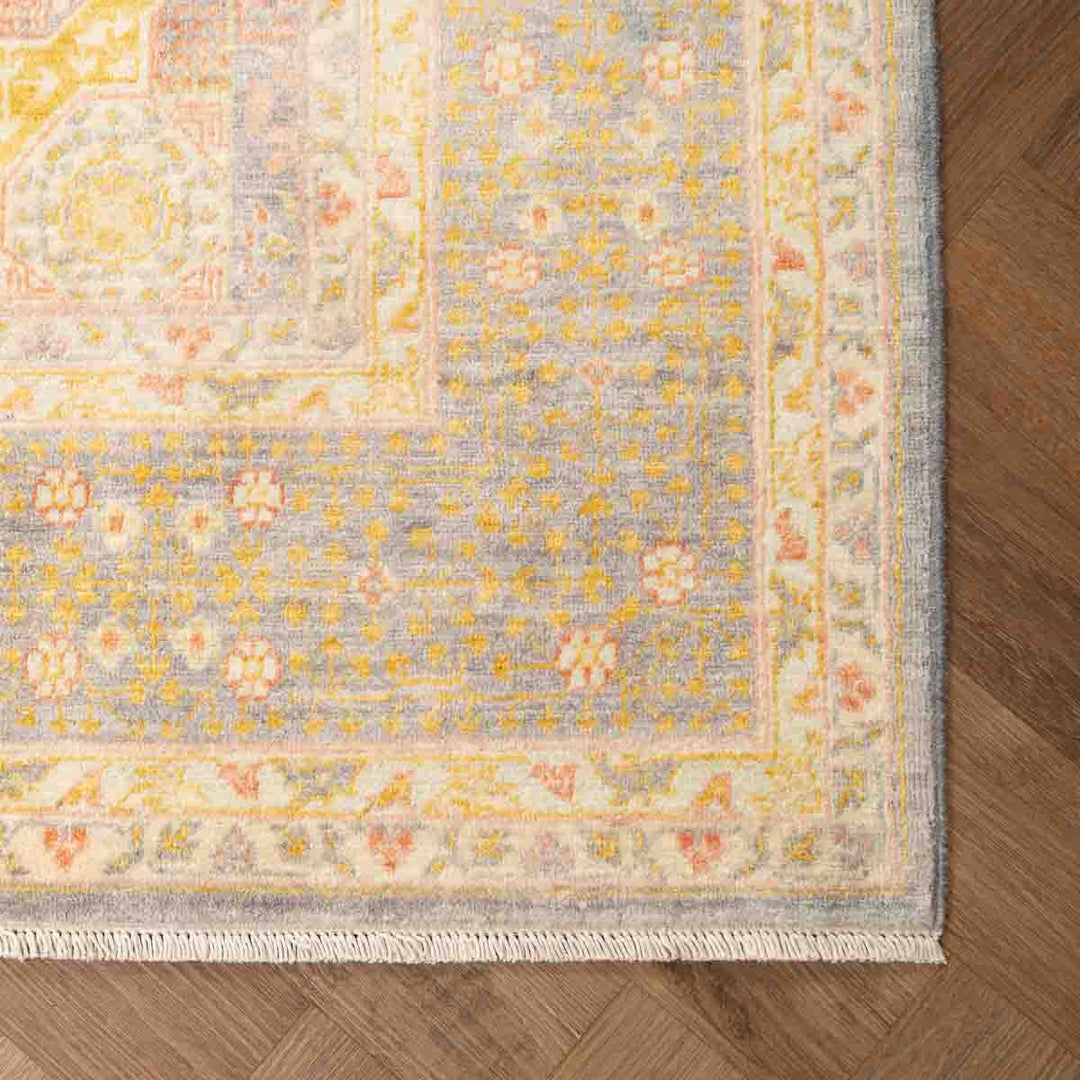 שטיח ממלוק 00 אפור\ורוד עתיק 294*199 | Mamluk