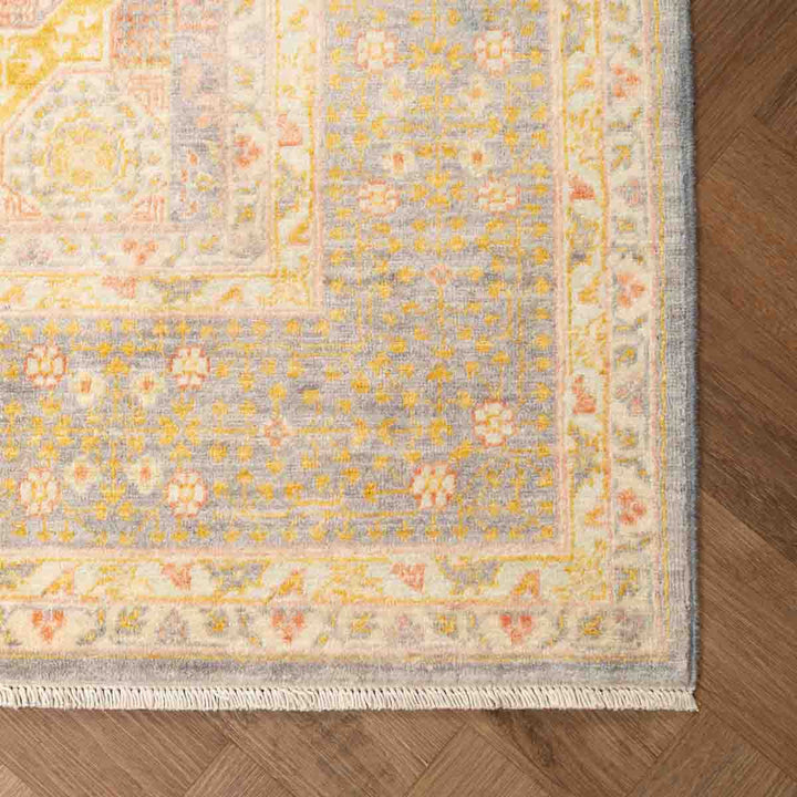 שטיח ממלוק 00 אפור\ורוד עתיק 294*199 | Mamluk