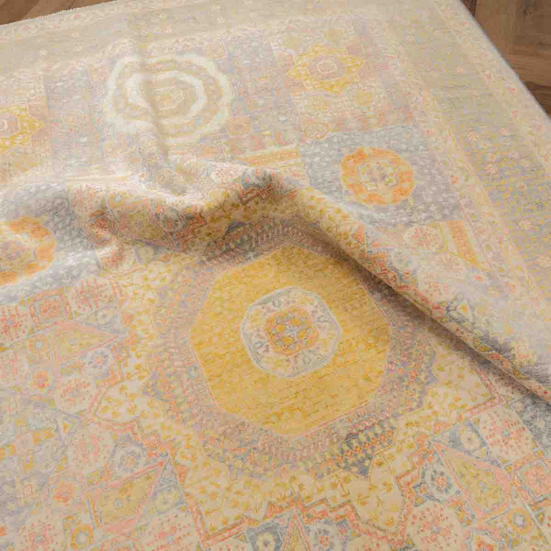 שטיח ממלוק 00 אפור\ורוד עתיק 294*199 | Mamluk