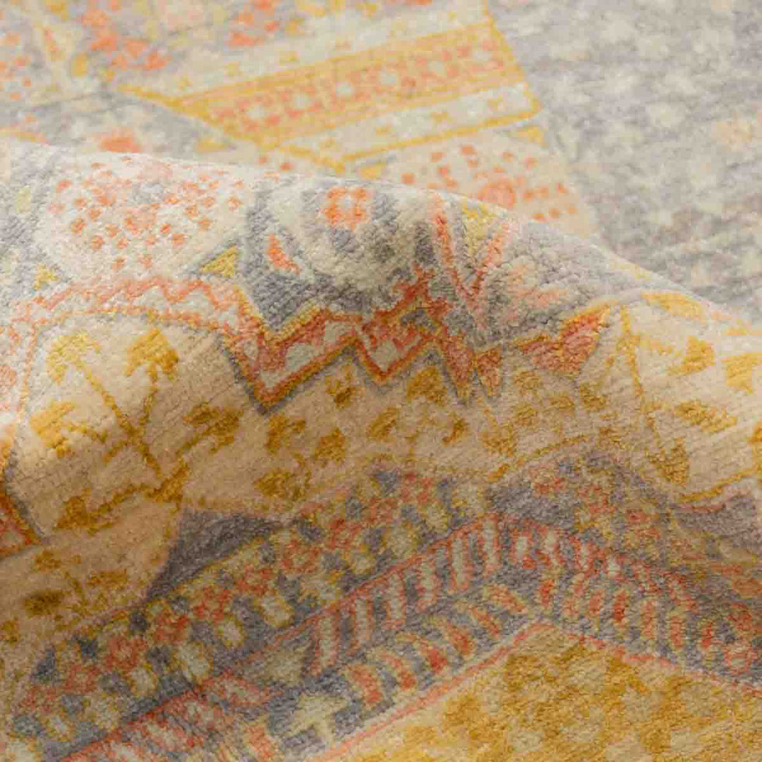 שטיח ממלוק 00 אפור\ורוד עתיק 294*199 | Mamluk