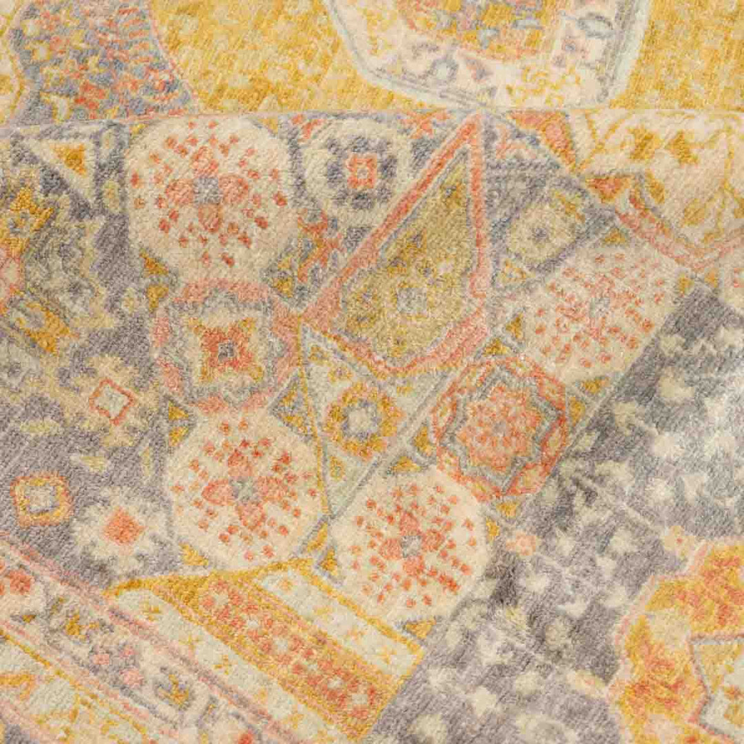 שטיח ממלוק 00 אפור\ורוד עתיק 294*199 | Mamluk