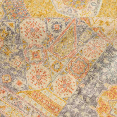 שטיח ממלוק 00 אפור\ורוד עתיק 294*199 | Mamluk