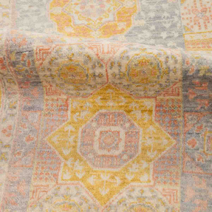 שטיח ממלוק 00 אפור\ורוד עתיק 294*199 | Mamluk