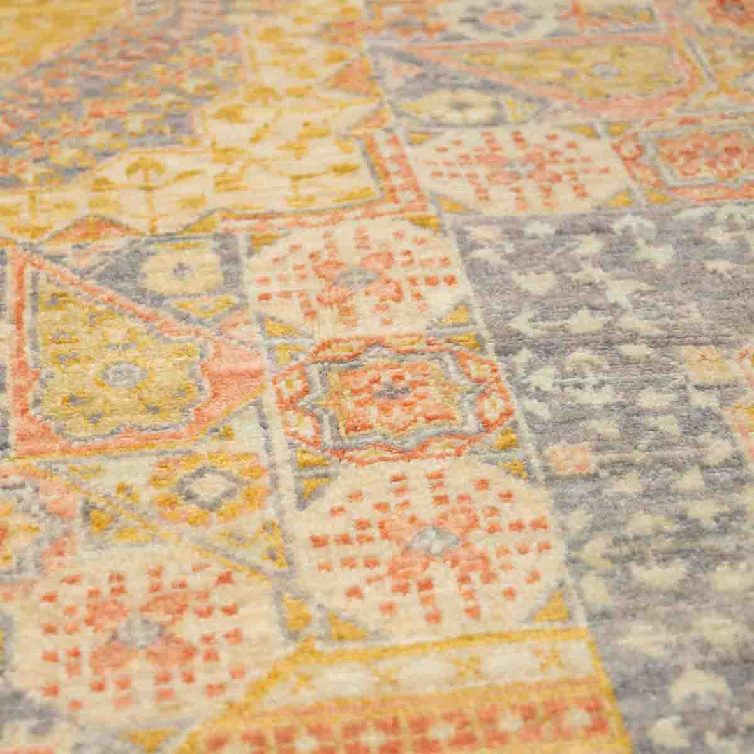 שטיח ממלוק 00 אפור\ורוד עתיק 294*199 | Mamluk