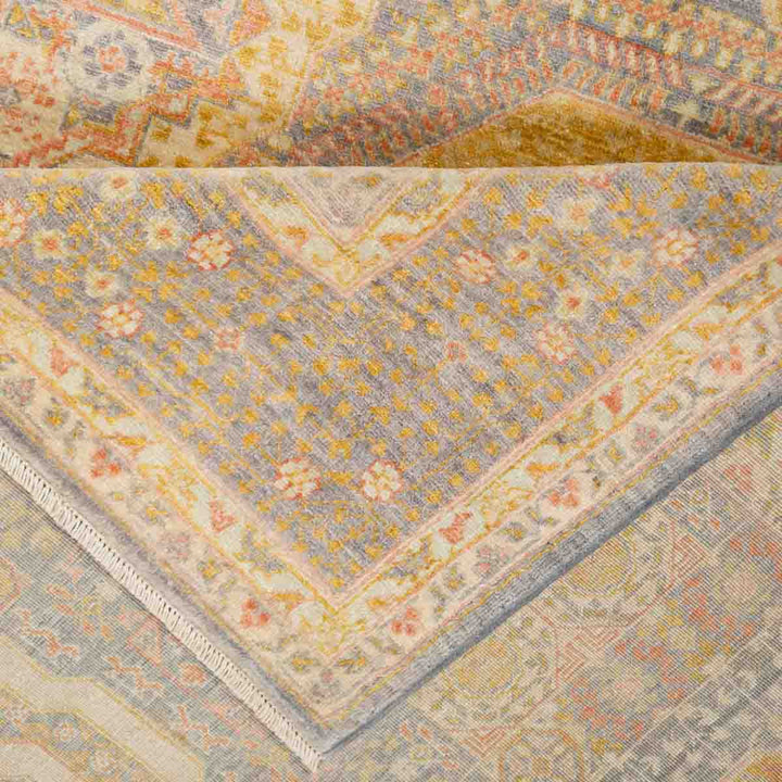 שטיח ממלוק 00 אפור\ורוד עתיק 294*199 | Mamluk