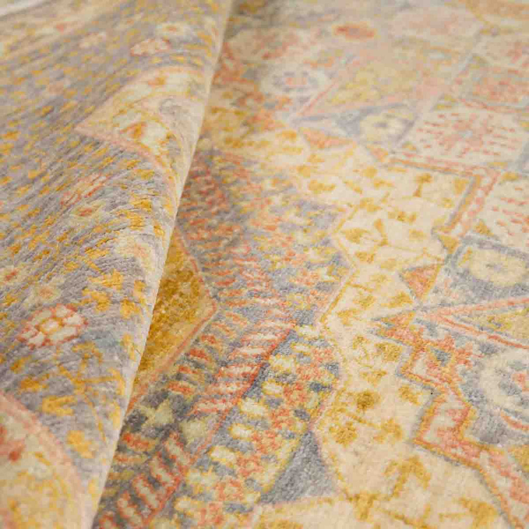 שטיח ממלוק 00 אפור\ורוד עתיק 294*199 | Mamluk