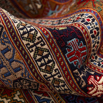 שטיח סומק פרסי 00 צבעוני 204*141 | Persian Sumak