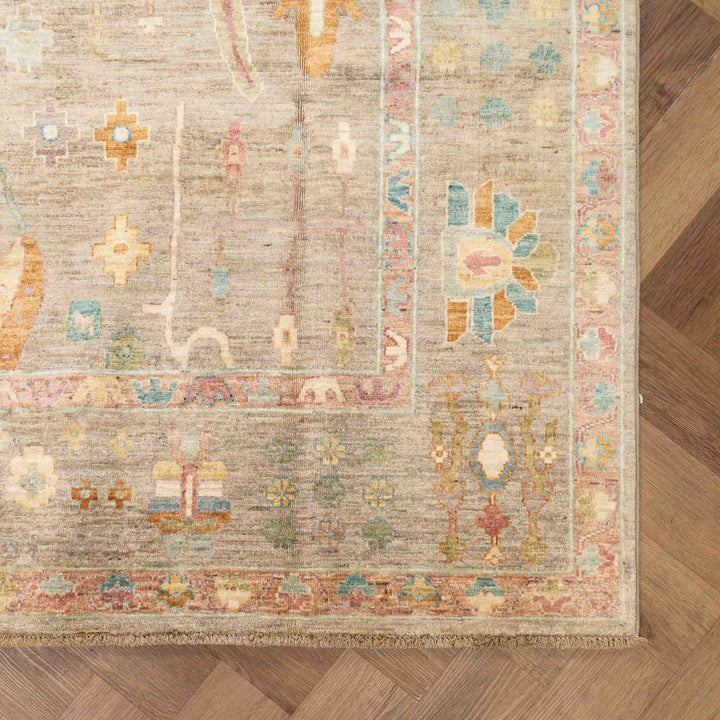 שטיח אושק 00 אפור פסטל 301*204 | Oushak