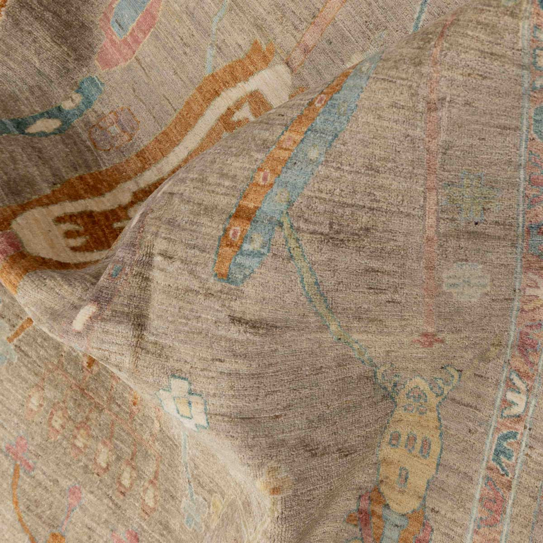 שטיח אושק 00 אפור פסטל 301*204 | Oushak