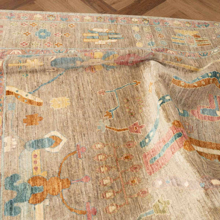 שטיח אושק 00 אפור פסטל 301*204 | Oushak