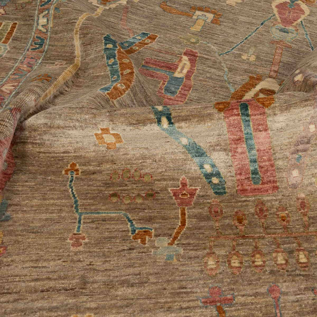 שטיח אושק 00 אפור פסטל 301*204 | Oushak