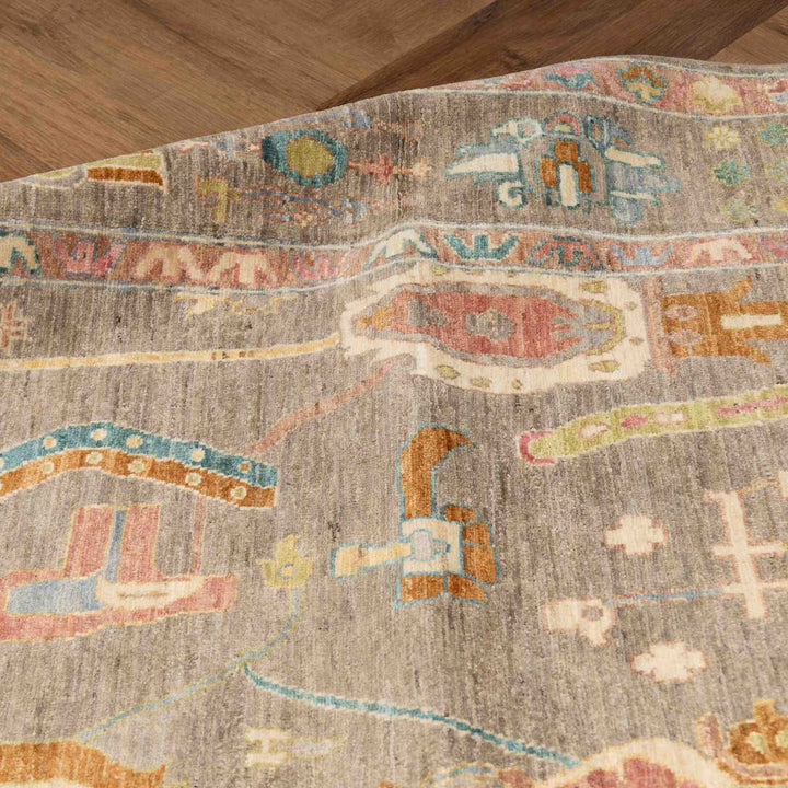 שטיח אושק 00 אפור פסטל 243*176 | Oushak