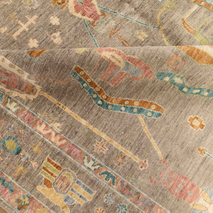 שטיח אושק 00 אפור פסטל 243*176 | Oushak