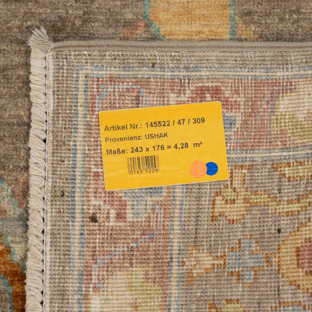 שטיח אושק 00 אפור פסטל 243*176 | Oushak