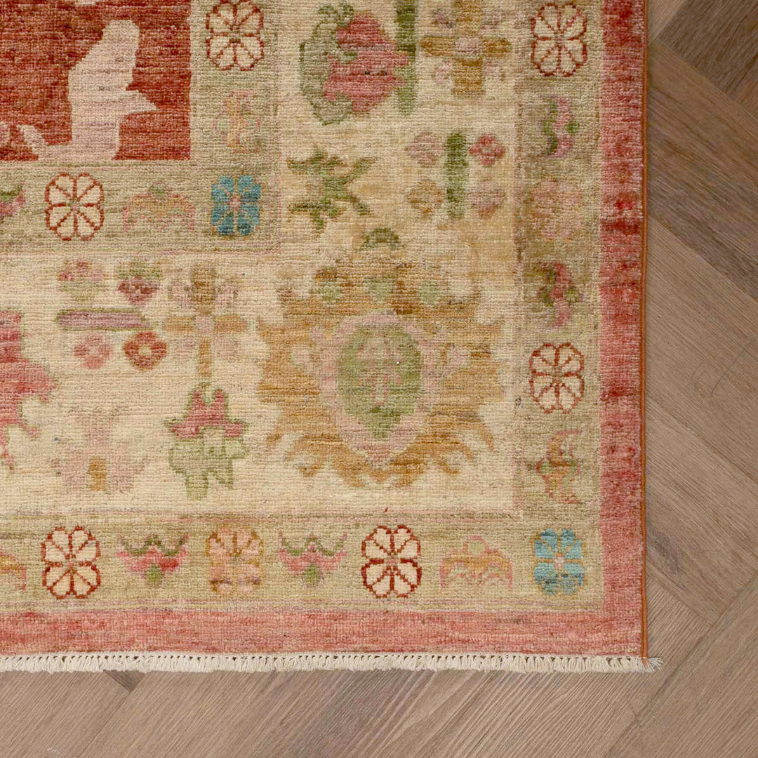 שטיח אושק 00 בז'\אדום  295*208 | Oushak