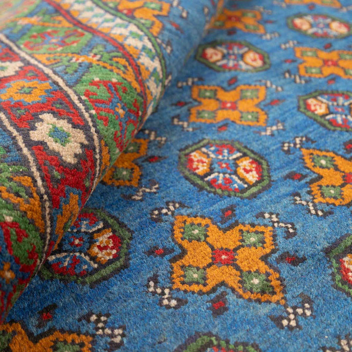 שטיח אפגני בוכרה 00 כחול 242*172 | Bokhara Rug