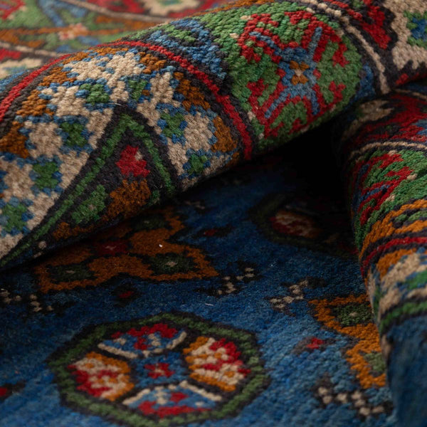 שטיח אפגני בוכרה 00 כחול 242*172 | Bokhara Rug