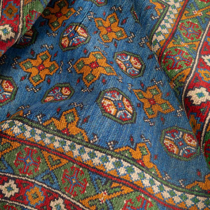 שטיח אפגני בוכרה 00 כחול 242*172 | Bokhara Rug