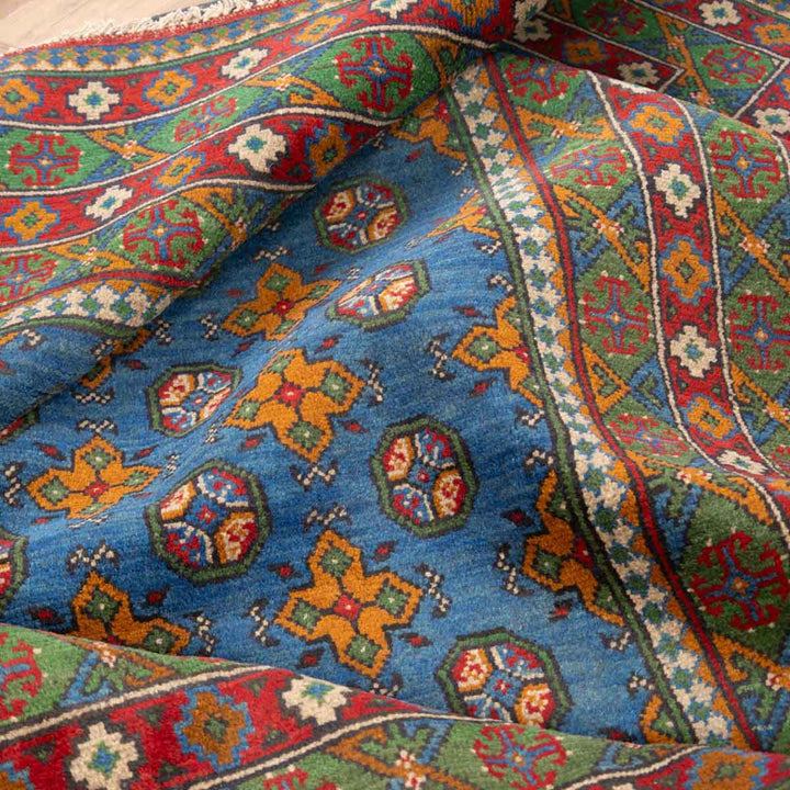 שטיח אפגני בוכרה 00 כחול 242*172 | Bokhara Rug