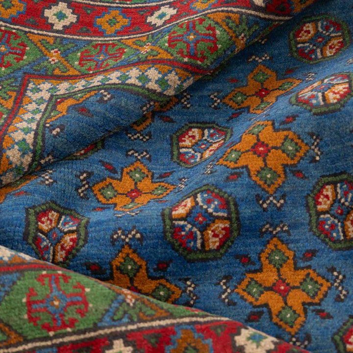 שטיח אפגני בוכרה 00 כחול 242*172 | Bokhara Rug