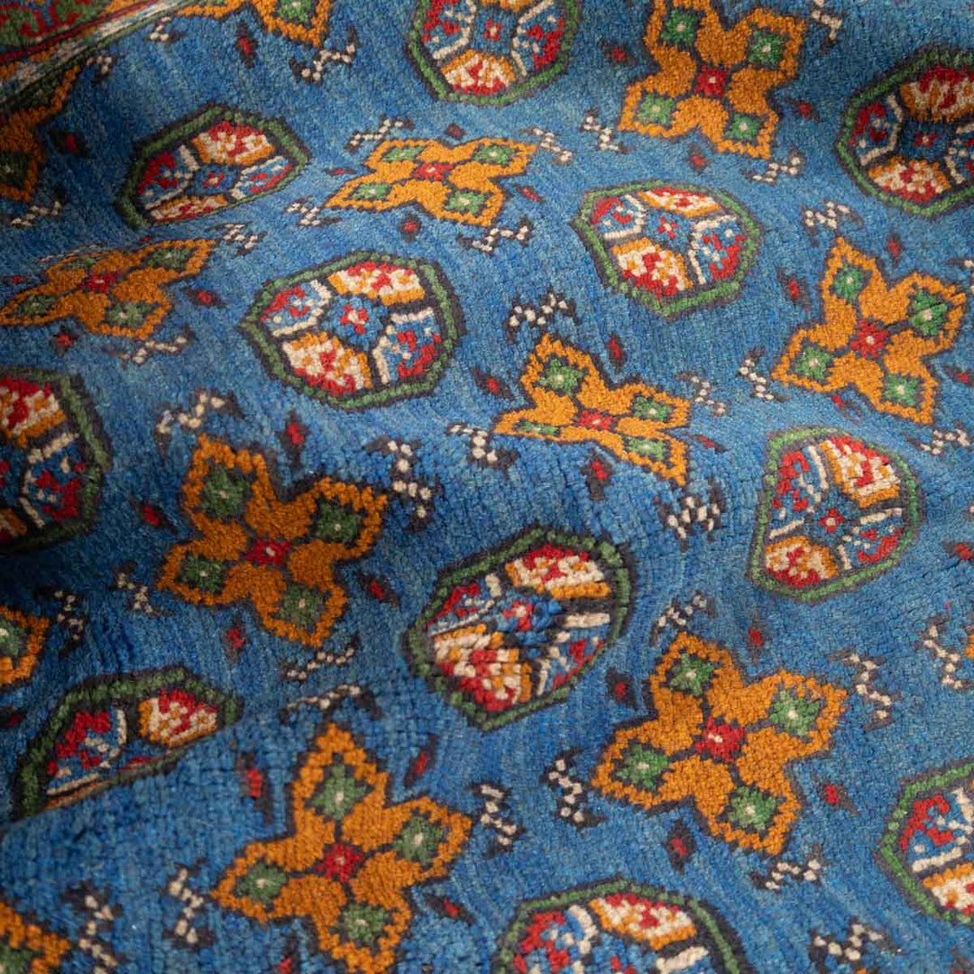 שטיח אפגני בוכרה 00 כחול 242*172 | Bokhara Rug