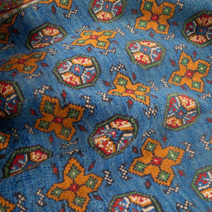 שטיח אפגני בוכרה 00 כחול 242*172 | Bokhara Rug