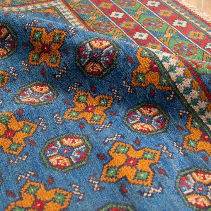 שטיח אפגני בוכרה 00 כחול 242*172 | Bokhara Rug