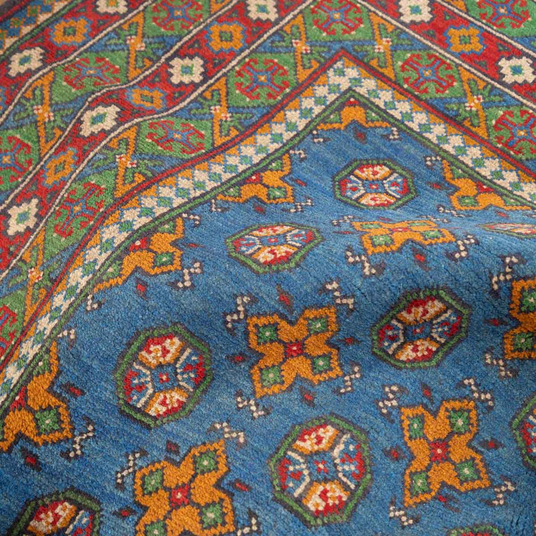 שטיח אפגני בוכרה 00 כחול 242*172 | Bokhara Rug