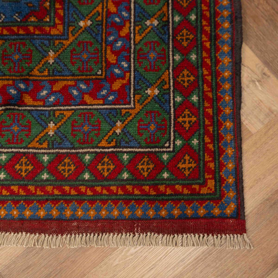 שטיח אפגני בוכרה 00 כחול 241*168 | Bokhara Rug