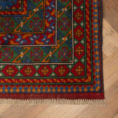 שטיח אפגני בוכרה 00 כחול 241*168 | Bokhara Rug